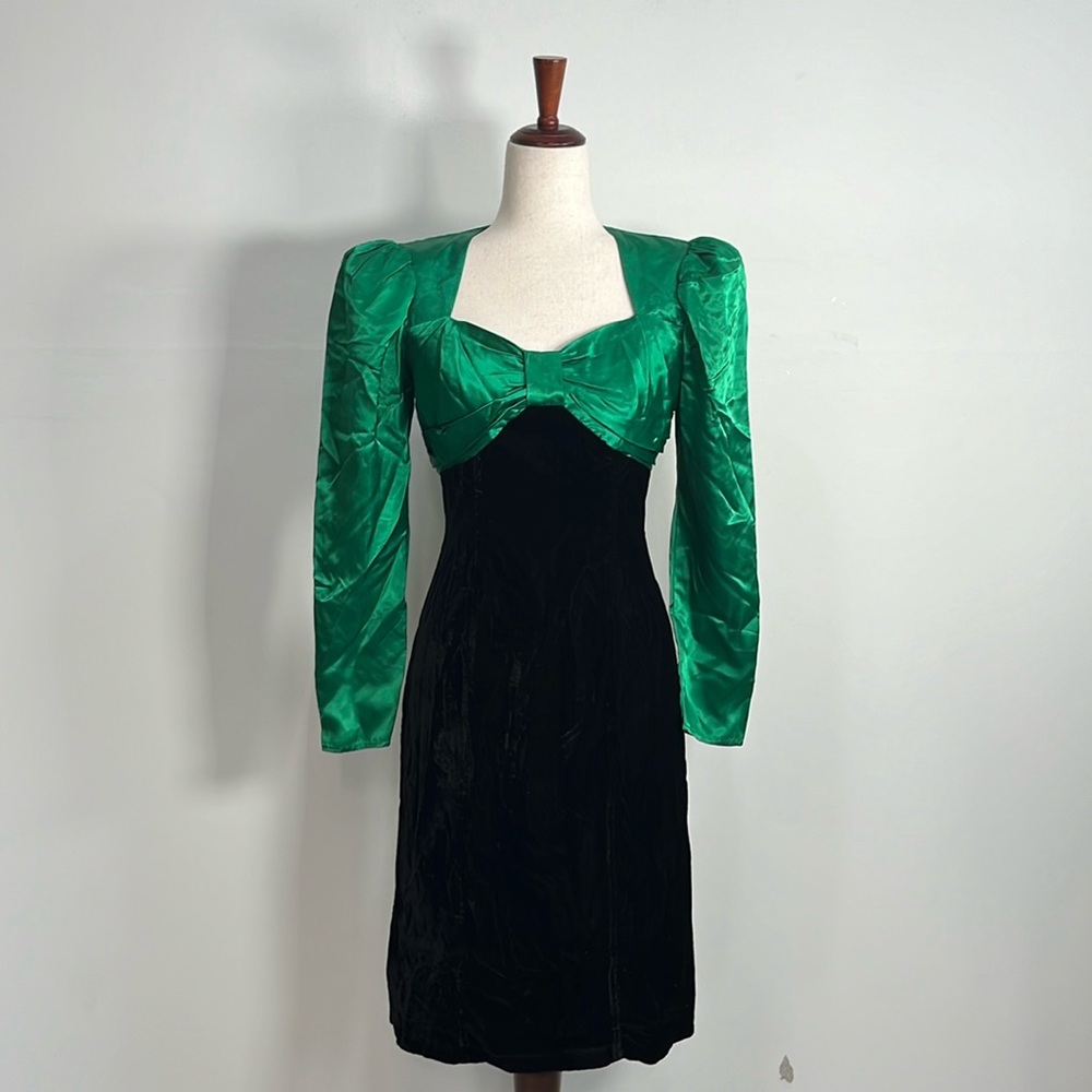 Gunne Sax Velvet Mini Dress Formal
